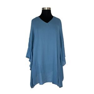 Dare to Be Stylish OS 2X Rose Pink Chiffon Mumu Top Sheer Art To Wear Lagenlook